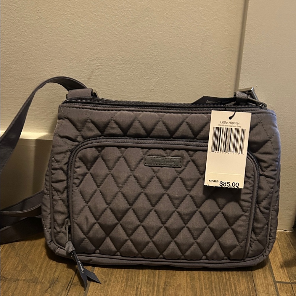 Vera Bradley Charcoal Quilted Shoulder Bag